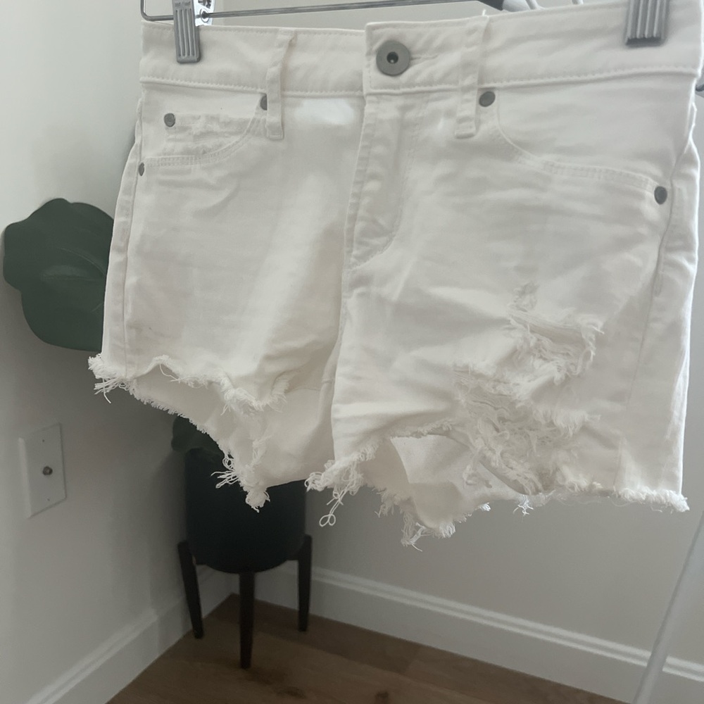 Articles of Society White distressed shorts